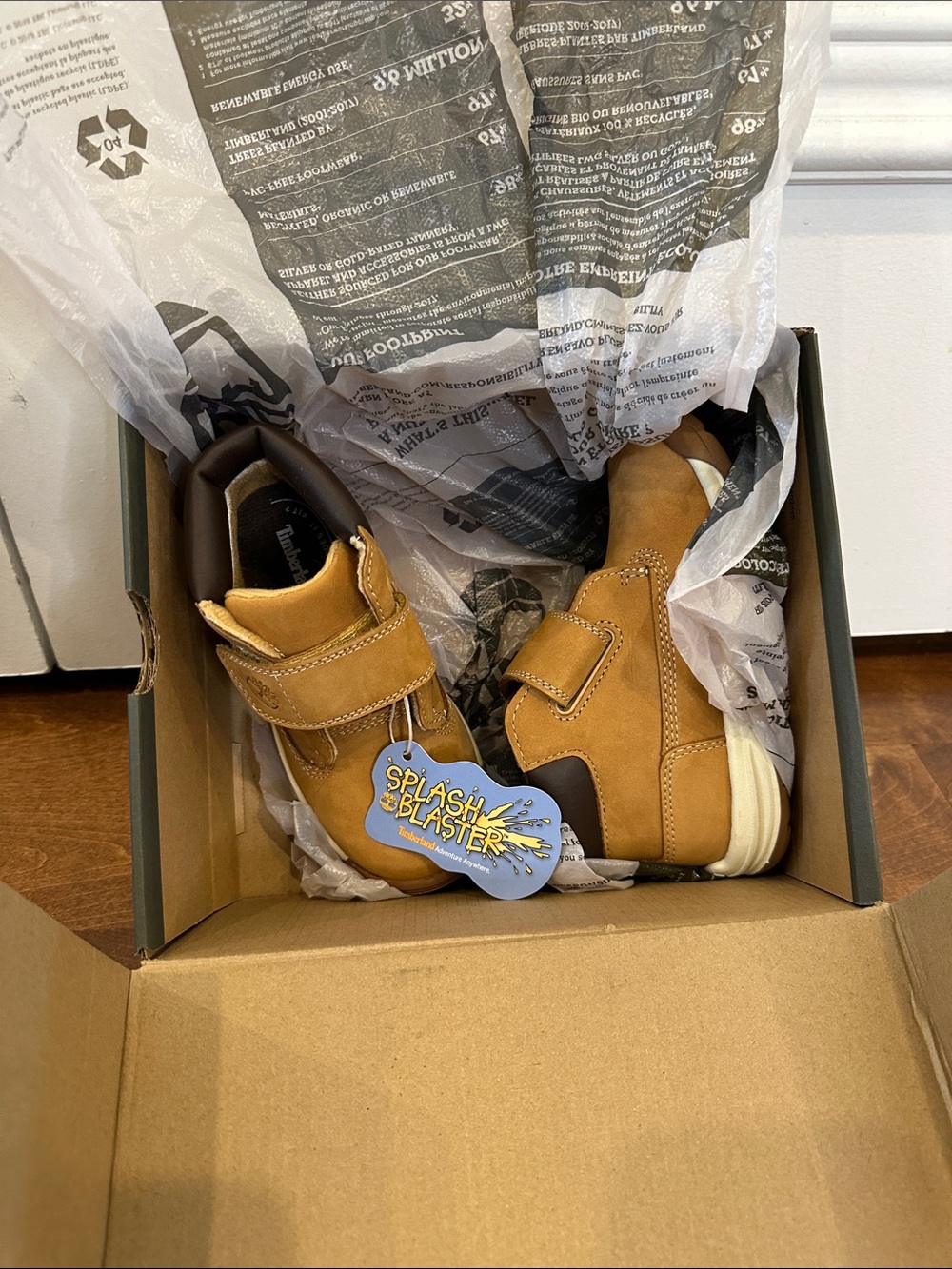 Timberland Kids Timber Tykes Waterproof Wheat Nubuck Hightop Boots